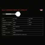 Šipky steel Bull's Bronzo Nova 22g 90% wolfram