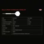 Šipky steel Bull's Ricky Evans 25g 95% wolfram
