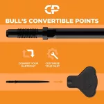 Šipky steel Bull's Prime Straight 22g CP 90% wolfram pouze tělíčka