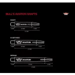 Násadky na šipky Bull's Aviation hliníkové krátké šedé