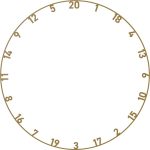 Číselník Bull's na sisalové terče matné barvy - 5ks