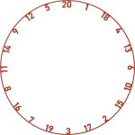 Číselník Bull's na sisalové terče matné barvy - 5ks