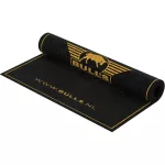 Koberec před terč Bulls Advantage s odhozovou lištou, 300x85 cm, černo-zlatý