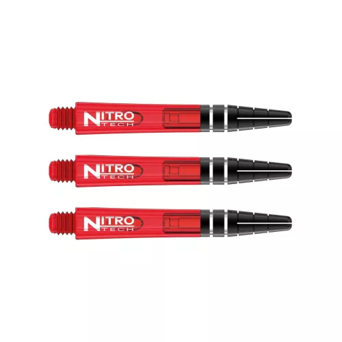 Násadky na šipky Red Dragon Nitrotech plastové červené, krátké