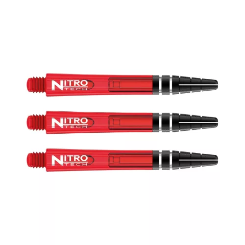 Násadky na šipky Red Dragon Nitrotech plastové červené, dlouhé