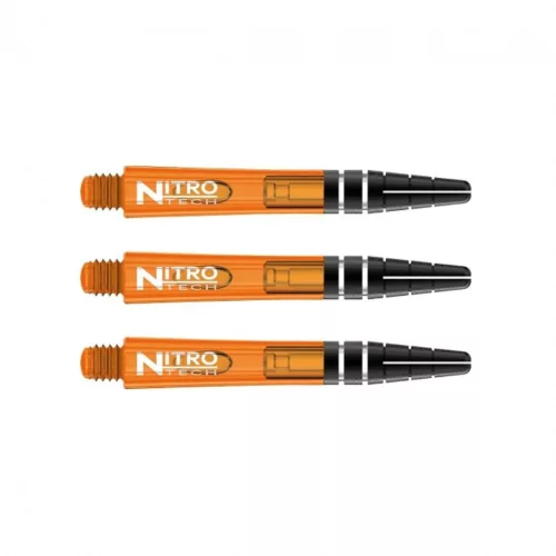 Násadky na šipky Red Dragon Nitrotech plastové oranžové, krátké