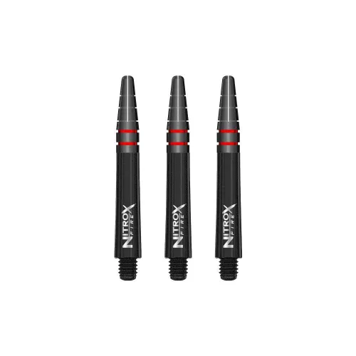 Násadky na šipky Red Dragon Nitro XFire černé, krátké 36mm
