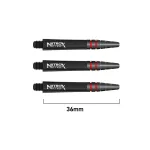 Násadky na šipky Red Dragon Nitro XFire černé, krátké 36mm