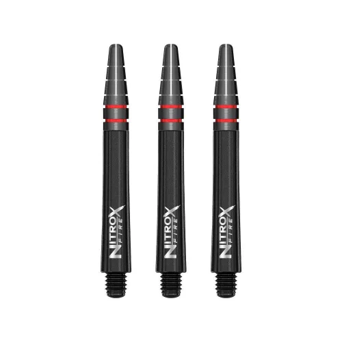 Násadky na šipky Red Dragon Nitro XFire černé, dlouhé 42mm