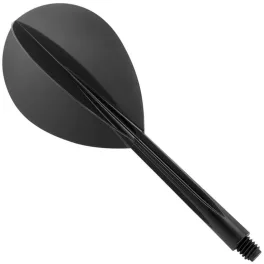   Letky na šipky Condor Zero Stress černé, Teardrop letky a dlouhé násadky