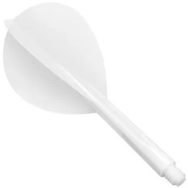   Letky na šipky Condor Zero Stress bílé, Teardrop letky a midi násadky