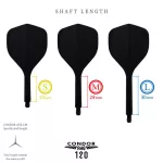 Condor AXE 120 černé, standardní letky a dlouhé násadky 30mm