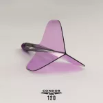Condor AXE 120 průhledné fialové, standardní letky a krátké násadky 18mm