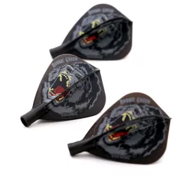 Letky na šipky Cuesoul TERO AK4 Kite, černé s motivem gorily