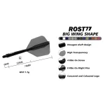 Cuesoul ROST 77 integrované Small Standard Wing letky a dlouhé násadky 12ks balení