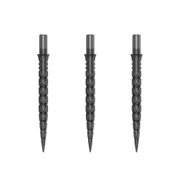 Náhradní hroty na steel šipky Cuesoul Touch Point II Cuts Gun Grey, 29mm, 3ks