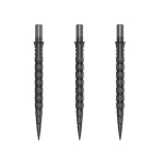 Náhradní hroty na steel šipky Cuesoul Touch Point II Cuts Gun Grey, 33mm, 3ks