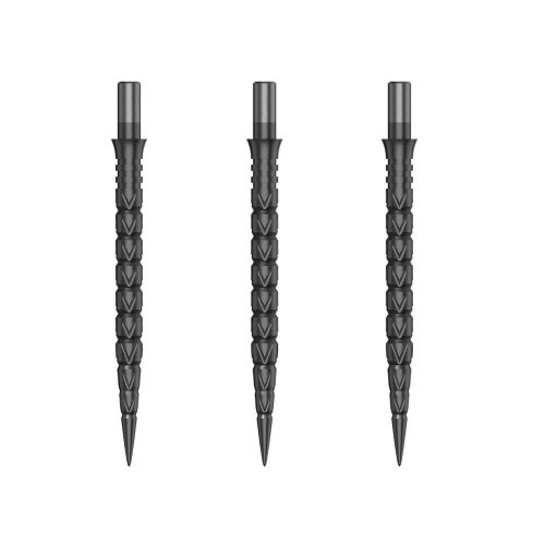 Náhradní hroty na steel šipky Cuesoul Touch Point II Cuts Gun Grey, 33mm, 3ks
