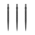 Náhradní hroty na steel šipky Cuesoul Touch Point II Cuts Gun Grey, 37mm, 3ks