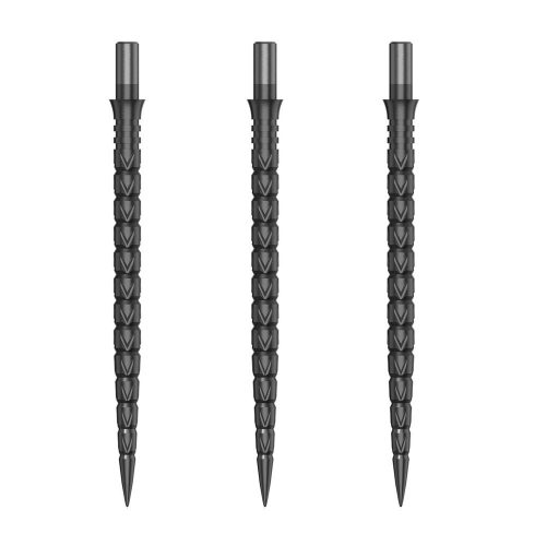Náhradní hroty na steel šipky Cuesoul Touch Point II Cuts Gun Grey, 41mm, 3ks