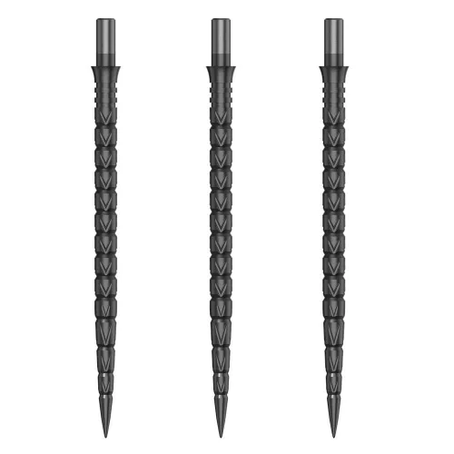 Náhradní hroty na steel šipky Cuesoul Touch Point II Cuts Gun Grey, 45mm, 3ks