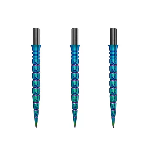 Náhradní hroty na steel šipky Cuesoul Touch Point II V Cuts duhové, 29mm, 3ks