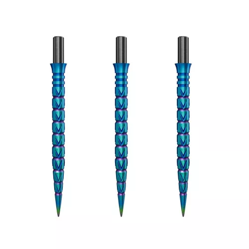 Náhradní hroty na steel šipky Cuesoul Touch Point II V Cuts duhové, 33mm, 3ks