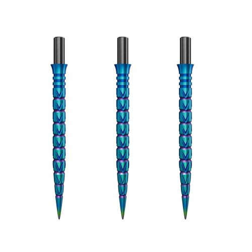 Náhradní hroty na steel šipky Cuesoul Touch Point II V Cuts duhové, 33mm, 3ks