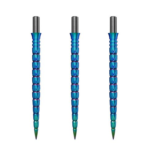 Náhradní hroty na steel šipky Cuesoul Touch Point II V Cuts duhové, 37mm, 3ks