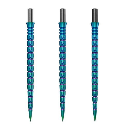 Náhradní hroty na steel šipky Cuesoul Touch Point II V Cuts duhové, 41mm, 3ks