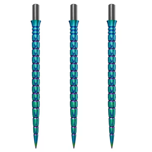 Náhradní hroty na steel šipky Cuesoul Touch Point II V Cuts duhové, 45mm, 3ks