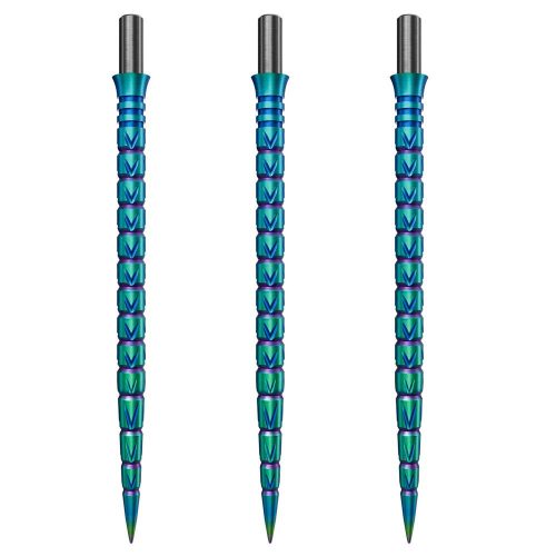 Náhradní hroty na steel šipky Cuesoul Touch Point II V Cuts duhové, 45mm, 3ks