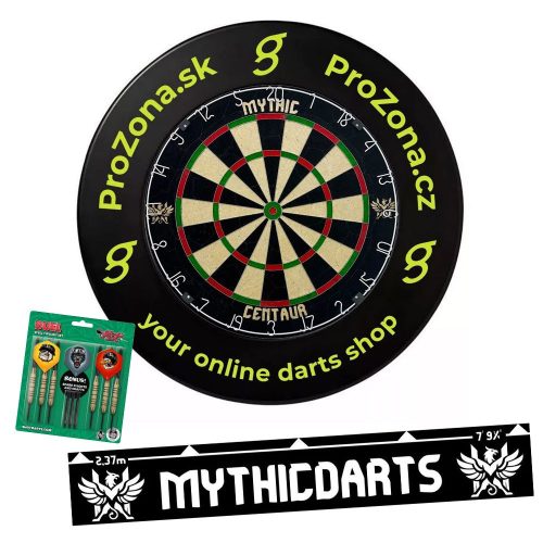 ProZona Basic šipkarský set, terč Mythic Centaur, Surround, Shot Duel set, startovací čára
