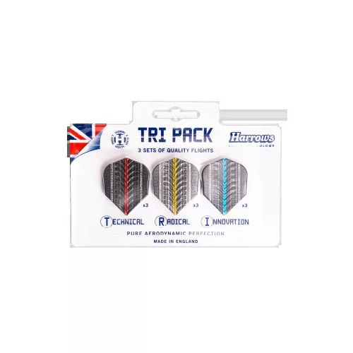 Letky na šipky Harrows Tri Pack Supergrip, 9ks multipack