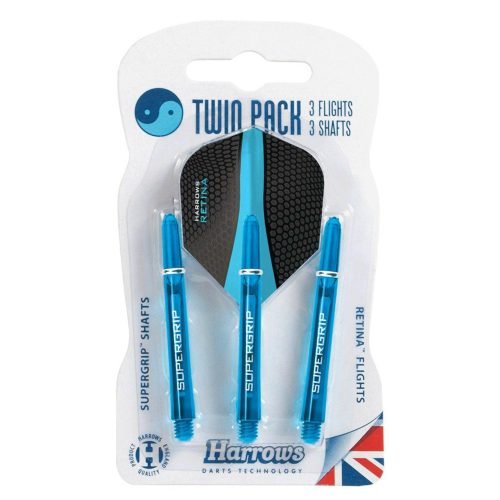Letky a násadky na šipky Harrows Twin Pack Aqua