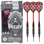 Sada soft šipek Harrows Pirate 16g K červené, brass