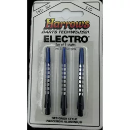 Násadky na šipky Harrows Electro modré, hliníkové, dlouhé 47mm