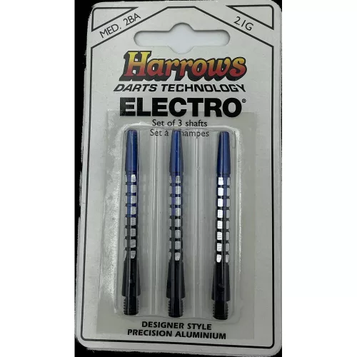 Násadky na šipky Harrows Electro modré, hliníkové, dlouhé 47mm