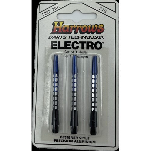 Násadky na šipky Harrows Electro modré, hliníkové, dlouhé 47mm