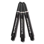 Násadky na šipky Harrows Supergrip černé, stříbrné, středné