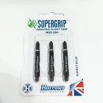 Násadky na šipky Harrows Supergrip černé, stříbrné, středné