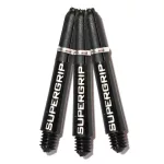 Násadky na šipky Harrows Supergrip černé, stříbrné, krátké