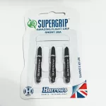 Násadky na šipky Harrows Supergrip černé, stříbrné, krátké