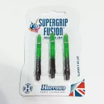 Násadky na šipky Harrows Supergrip Fusion černé, zelené, dlouhé