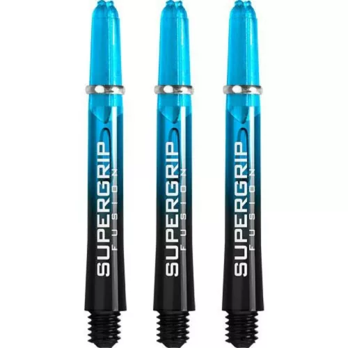 Násadky na šipky Harrows Supergrip Fusion černé, aqua, středné