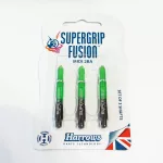 Násadky na šipky Harrows Supergrip Fusion černé, zelené, středné