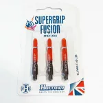 Násadky na šipky Harrows Supergrip Fusion černé, oranžové, středné