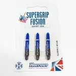 Násadky na šipky Harrows Supergrip Fusion černé, modré, krátké