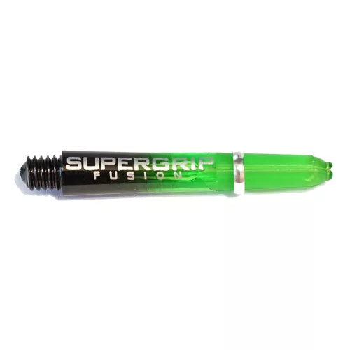 Násadky na šipky Harrows Supergrip Fusion černé, zelené, krátké