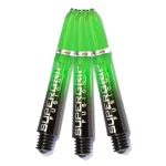 Násadky na šipky Harrows Supergrip Fusion černé, zelené, krátké
